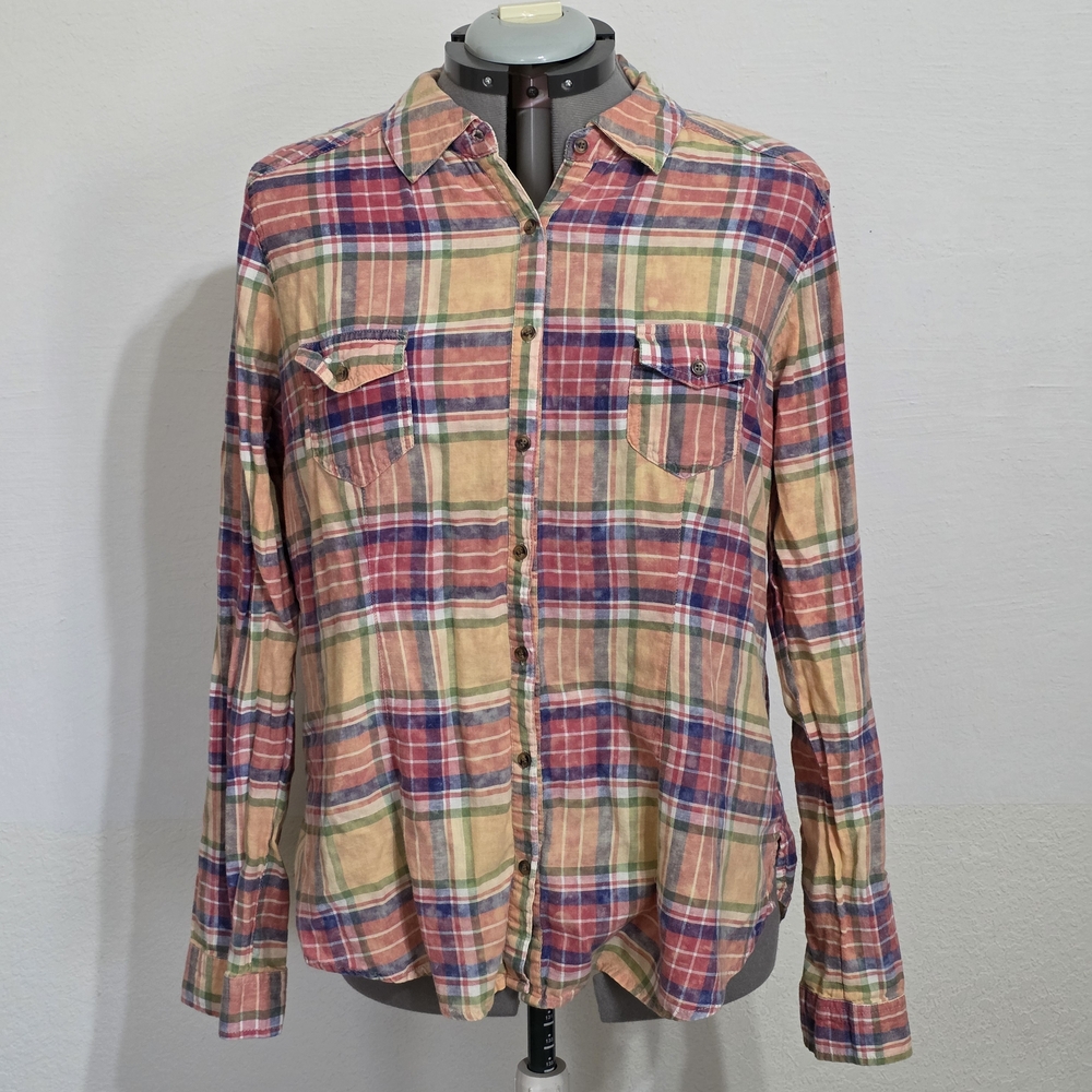 Maurices Colorful Plaid Button-Down Shirt
